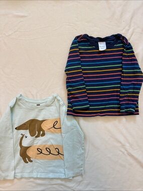 Bundle of two Graphic Tops - Tea Collection & Hanna Andersson - 2T/2